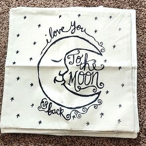 #8- I ❤To the moon & back" Throw Pillow 17x17".Cover,Retro cushion,Home Decorati